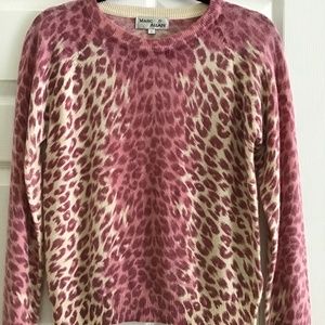 Marc Allan various shade of pinks and cream animal print sweater size S